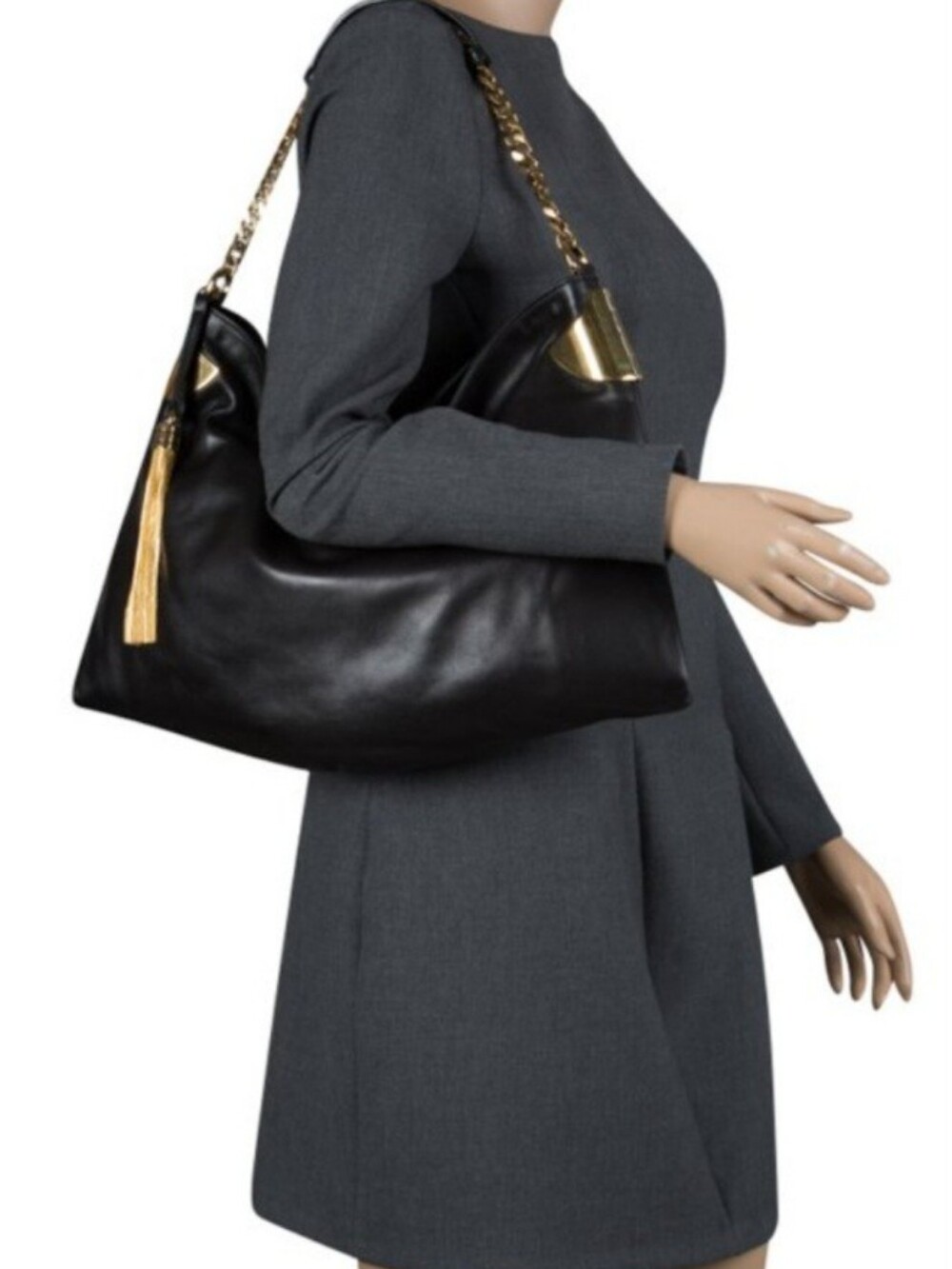 Gucci 1970 Black Leather Shoulder Bag - Picture 13 of 13